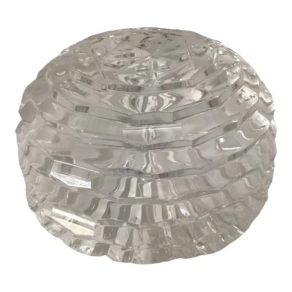 Domed Sculptured And Faceted Clear Lead Crystal Paperweight EUC - Picture 11 of 14